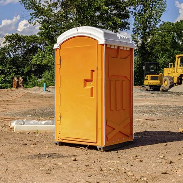 how often are the portable restrooms cleaned and serviced during a rental period in Nicholson